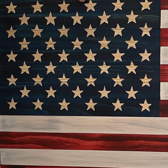 Wood American flag
